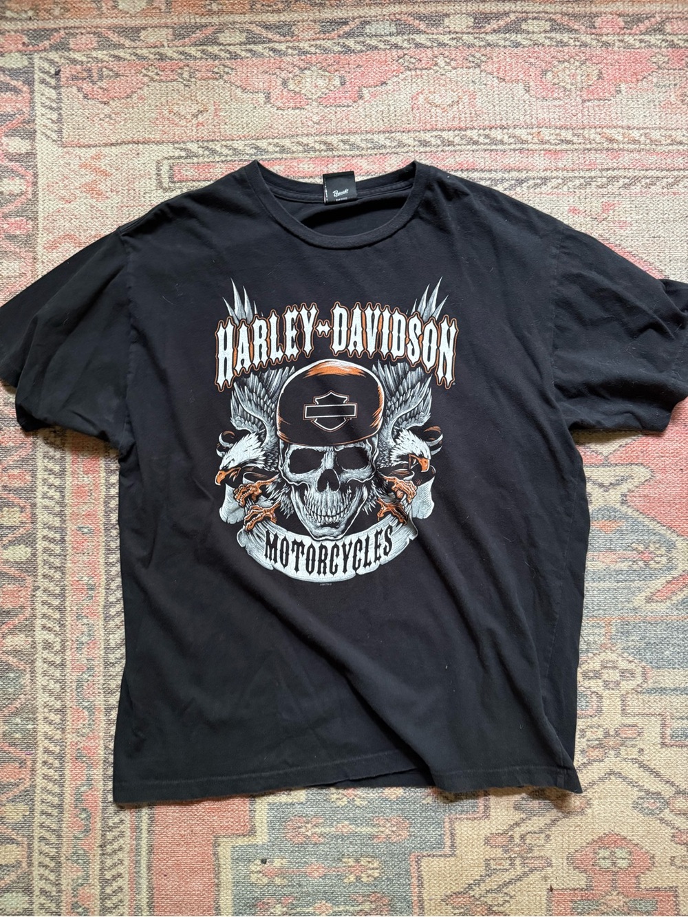 Harley-Davidson Skull Graphic T-Shirt XXL Made USA Fox River St Charles IL
